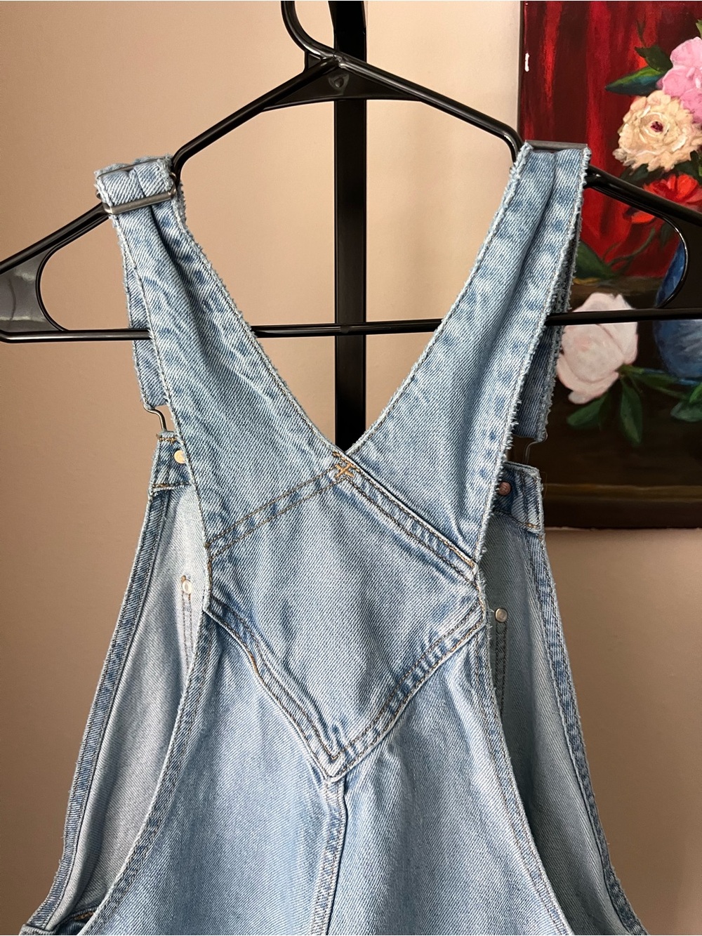 Old navy y2k Light Wash Denim Overalls - Classic Bib Style - Picture 6 of 8